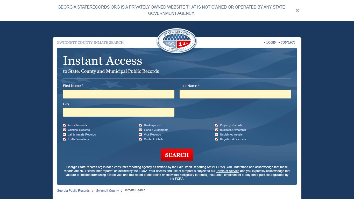 Gwinnett County, Georgia Inmate Search | StateRecords.org